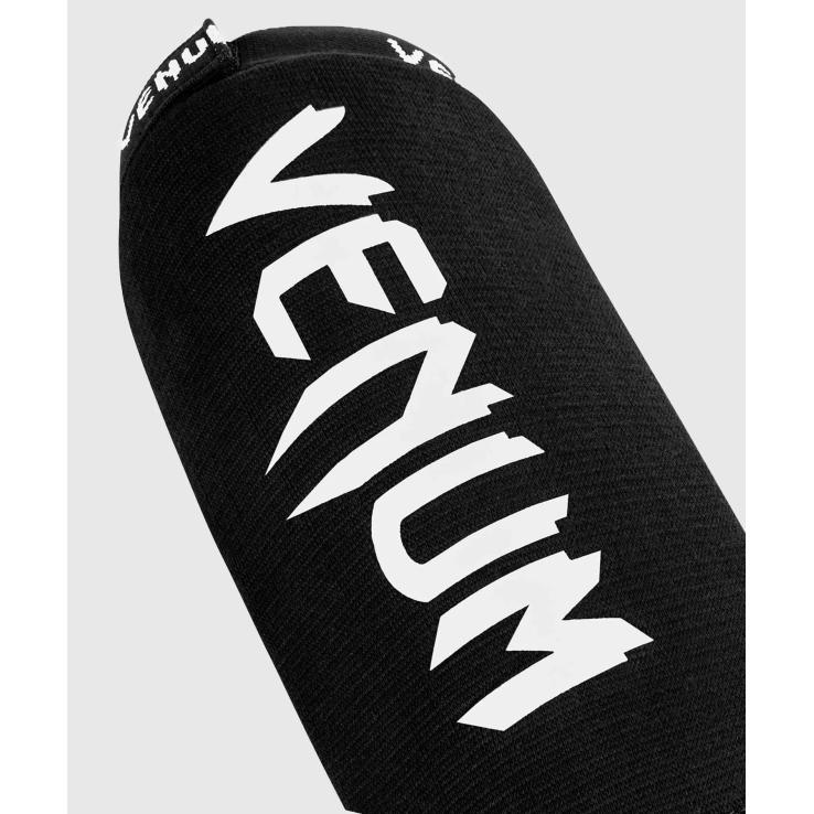 Venum Kontact footless shin guards black / white