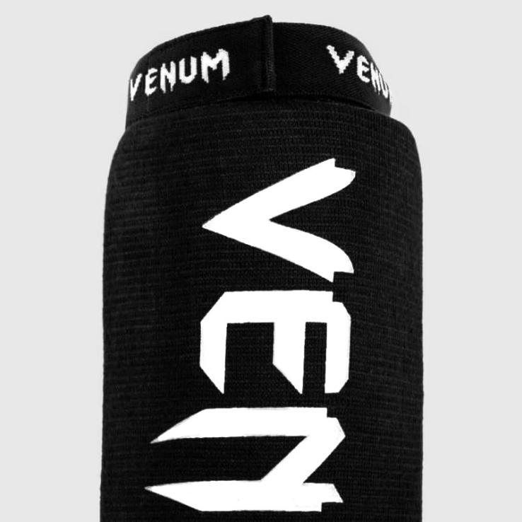 Venum Kontact Black/White Shin Guards - Kids