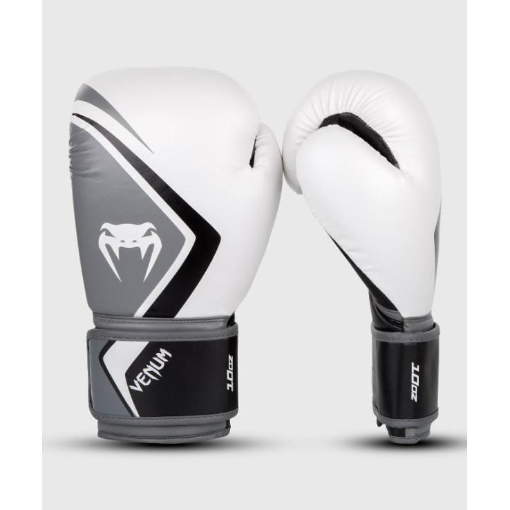 Venum Contender 2.0 Boxing Gloves - White Grey Black