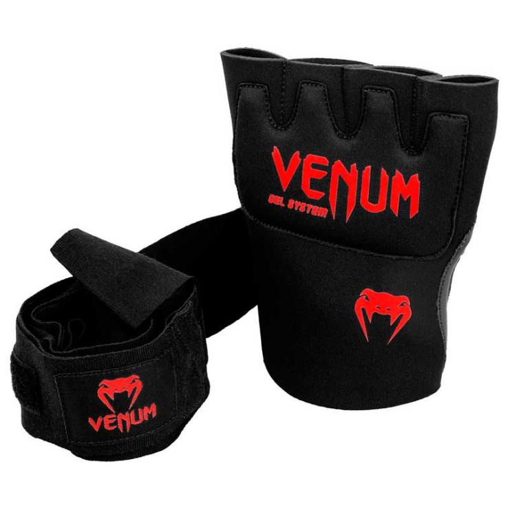 Venum Gel Kontact boxing glove-bandage Black/Red (Pair)