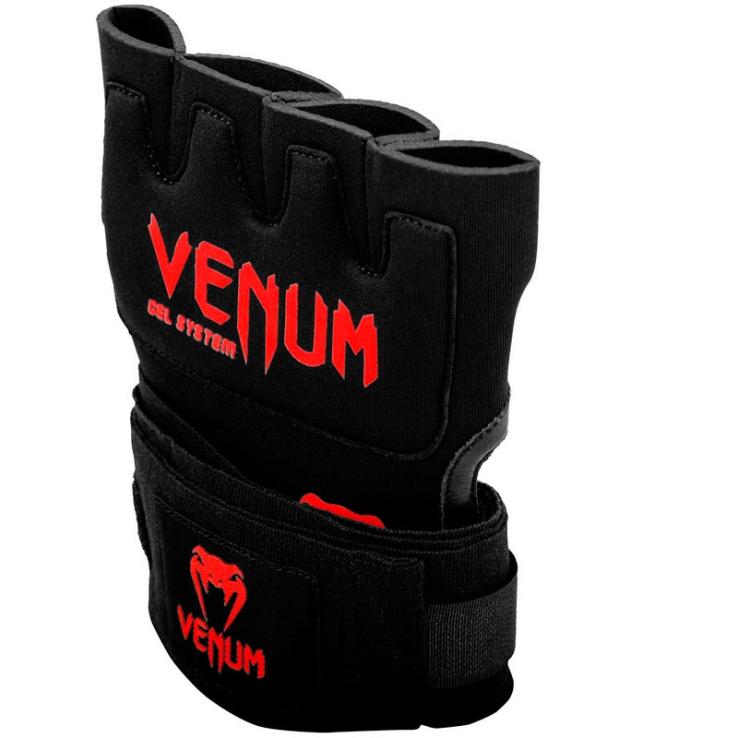 Venum Gel Kontact boxing glove-bandage Black/Red (Pair)