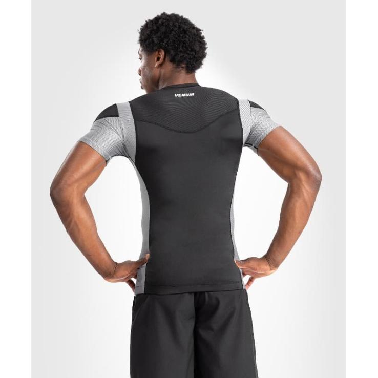 Venum Tempest short sleeve rashguard - black gray