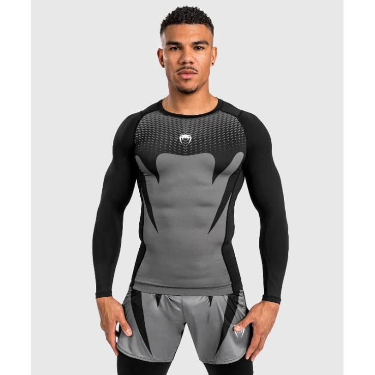 Venum Attack long sleeve rashguard - black gray