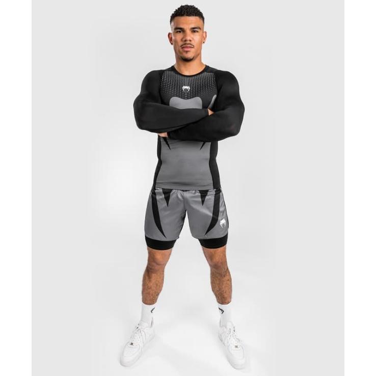 Venum Attack long sleeve rashguard - black gray