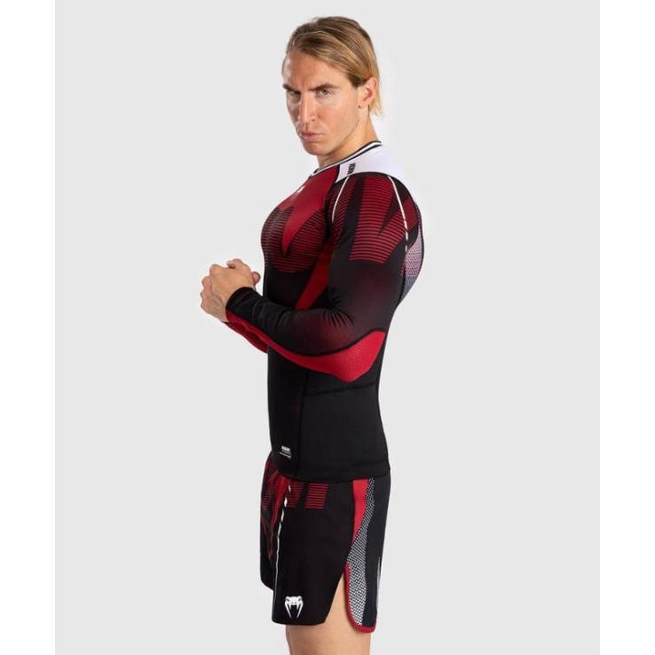 Venum Adrenaline long sleeve rashguard - black red