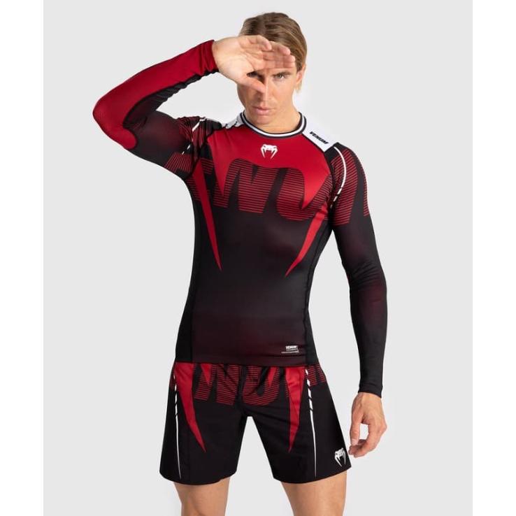 Venum Adrenaline long sleeve rashguard - black red