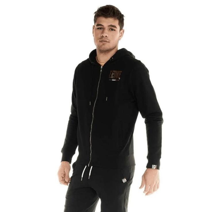 Leone Zip-Up Hoodie Gold Black M5047